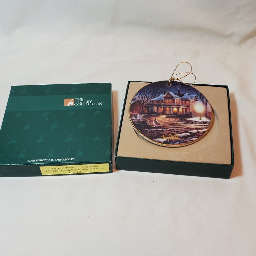 Lights Of Home Ornament Vintage 1996 Terry Redlin The Hadley Collection Retro